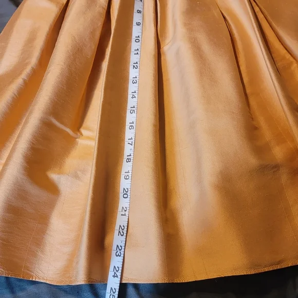 Anne Klein Mustard dress small 100% Silk - Picture 13 of 15